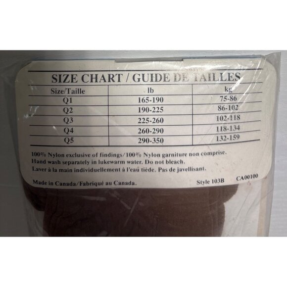 Sentiments Pantyhose Queen Size 3 Reinforced Spice Discontinued 190-225 Lbs - Picture 4 of 8
